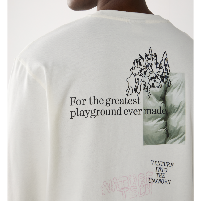 Haglöfs LS Tee – Bluză din bumbac organic - Alb Soft White 3