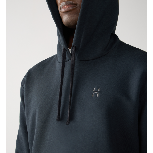 Haglöfs Hoodie – Hanorac din bumbac organic - Negru True Black