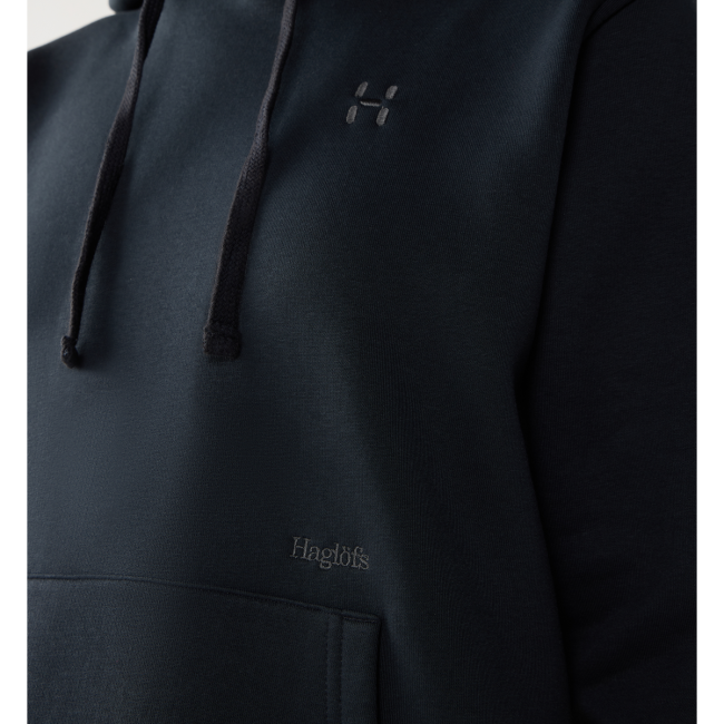 Haglöfs Hoodie W – Hanorac din bumbac organic - Negru True Black