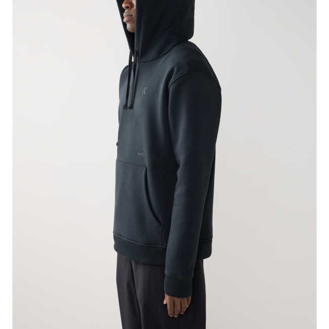Haglöfs Hoodie – Hanorac din bumbac organic - Negru True Black
