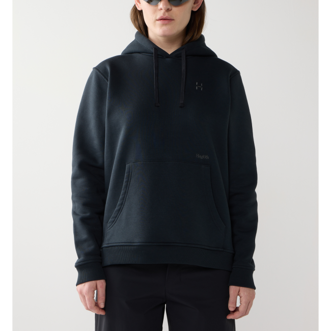 Haglöfs Hoodie W – Hanorac din bumbac organic - Negru True Black