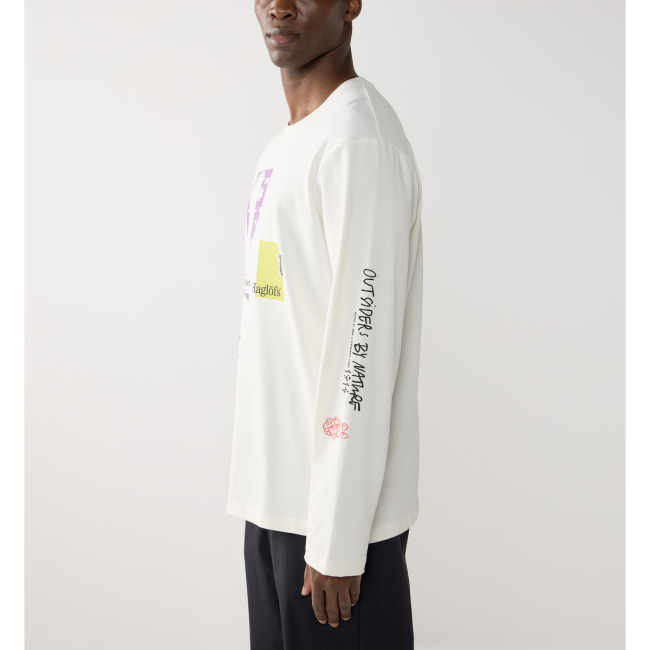 Haglöfs LS Tee – Bluză din bumbac organic - Alb Soft White 3