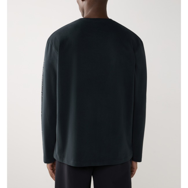 Haglöfs LS Tee – Bluză din bumbac organic - Negru True Black 1