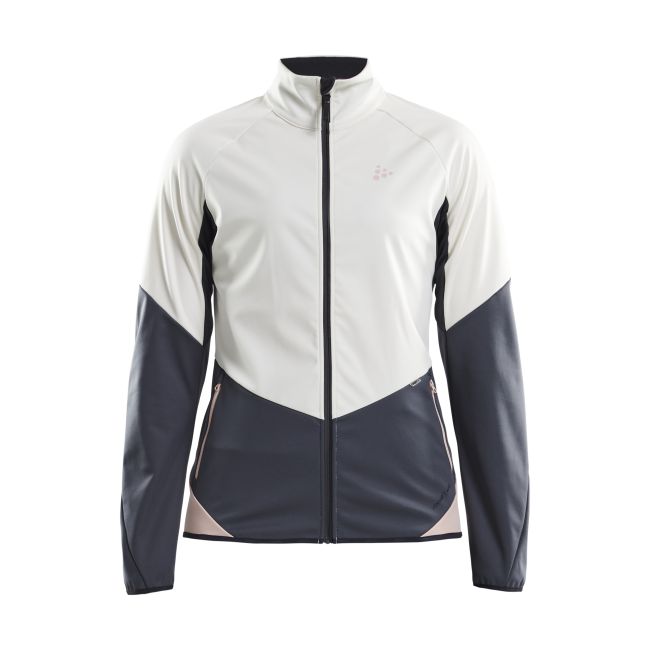 Craft Glide Jacket W – Geacă softshell de schi fond - Alb cu gri