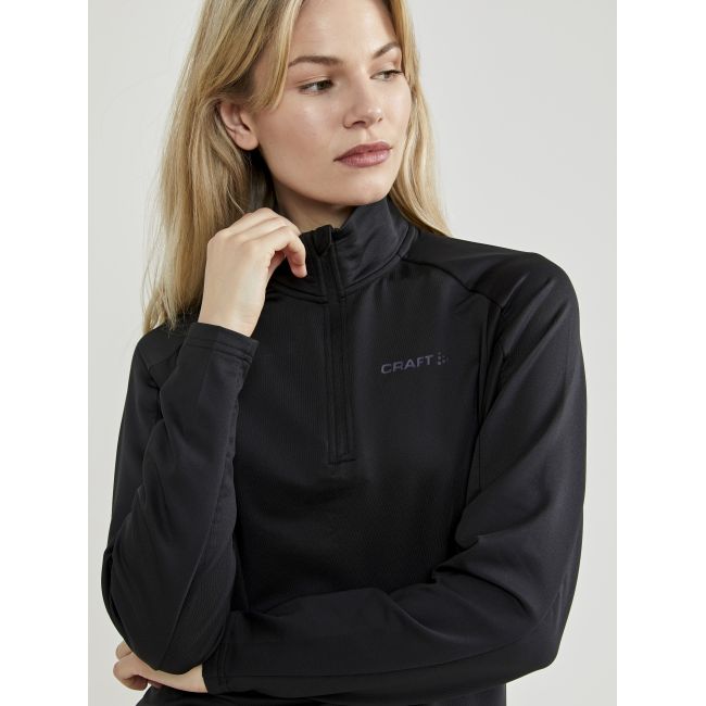 Craft Core Gain Midlayer W – Bluză strat intermediar cu fermoar scurt - Negru