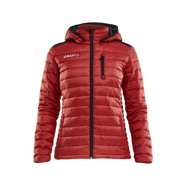 Craft Isolate Jacket W – Geacă matlasată izolată cu glugă - Roșu