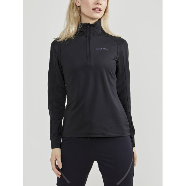 Craft Core Gain Midlayer W – Bluză strat intermediar cu fermoar scurt - Negru