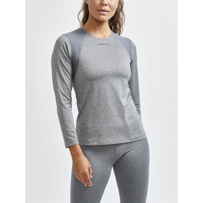 Craft ADV Essence LS Tee W – Bluză tehnică cu mânecă lungă - Gri închis