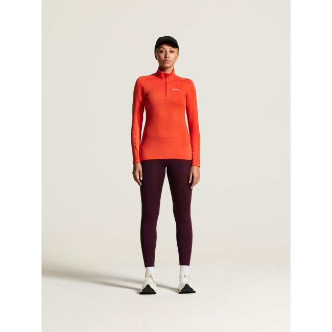 Craft Core Gain Midlayer W – Bluză strat intermediar cu fermoar scurt - Roșu