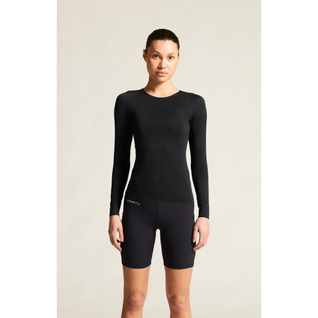 Craft Active Nanoweight LS W – Bluză strat de bază ultraușoară - Negru (9999)