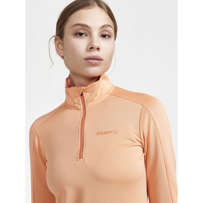 Craft Core Gain Midlayer W – Bluză strat intermediar cu fermoar scurt - Portocaliu