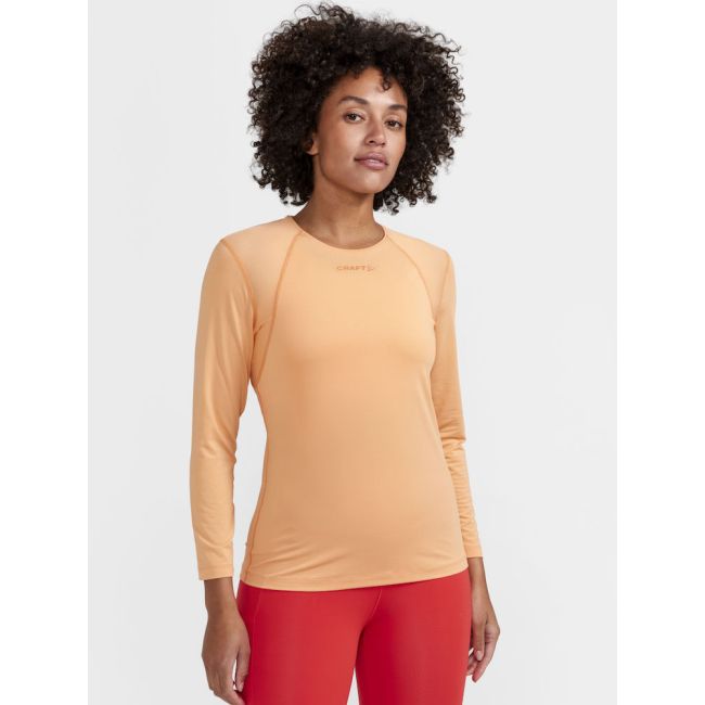 Craft ADV Essence LS Tee W – Bluză tehnică cu mânecă lungă - Portocaliu (582000)