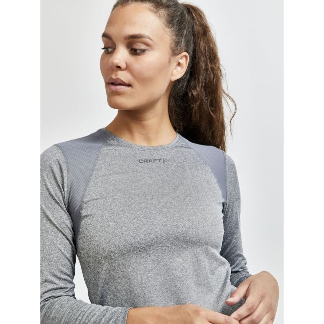 Craft ADV Essence LS Tee W – Bluză tehnică cu mânecă lungă - Gri închis
