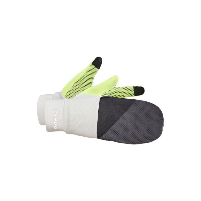 Craft ADV Lumen Hybrid Glove – Mănuși de alergare hibride reflectorizante - Alb
