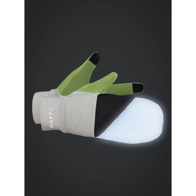 Craft ADV Lumen Hybrid Glove – Mănuși de alergare hibride reflectorizante - Alb