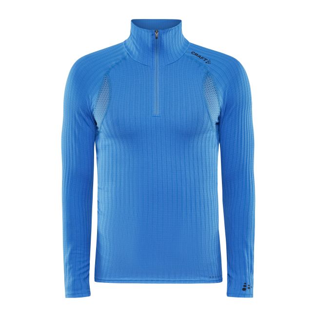 Craft Active Extreme X Zip LS – Bluză strat de bază cu fermoar scurt - Albastru