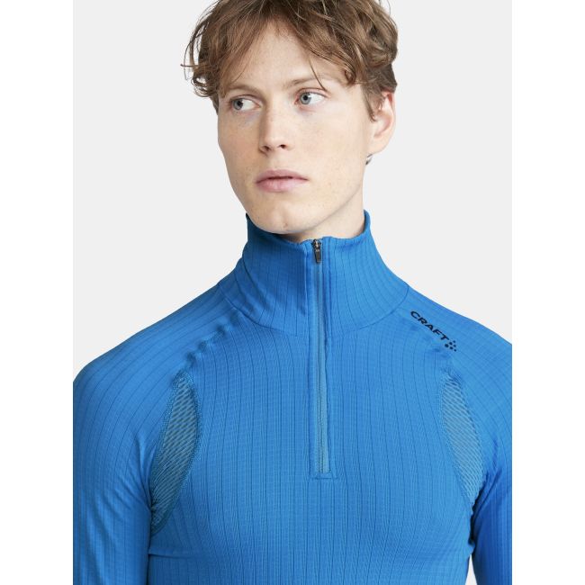 Craft Active Extreme X Zip LS – Bluză strat de bază cu fermoar scurt - Albastru