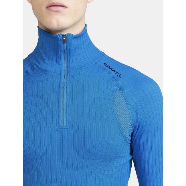 Craft Active Extreme X Zip LS – Bluză strat de bază cu fermoar scurt - Albastru