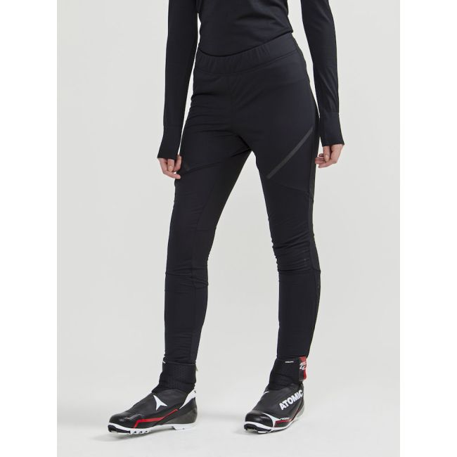 Craft Glide Wind Tights W – Colanți softshell izolați de schi fond - Negru