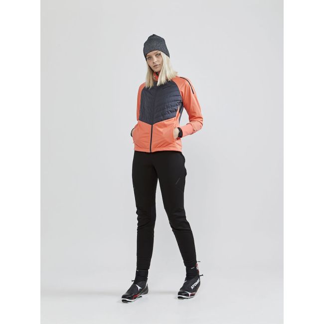 Craft Glide FZ Pants W – Pantaloni softshell cu fermoar lateral întreg - Negru
