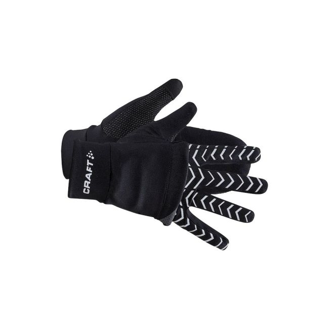 Craft ADV Lumen Hybrid Glove – Mănuși de alergare hibride reflectorizante - Negru