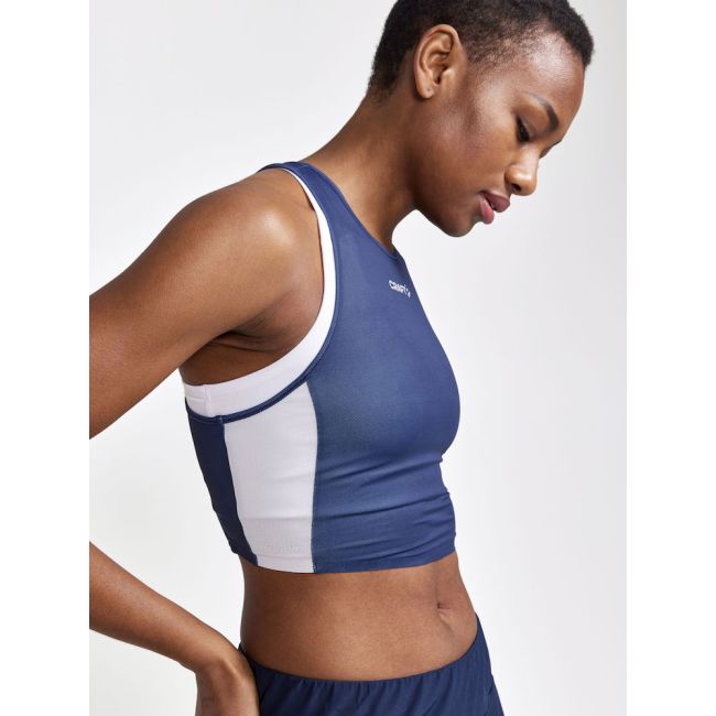 Craft PRO Hypervent Cropped Top W – Top scurt de alergare - Albastru închis