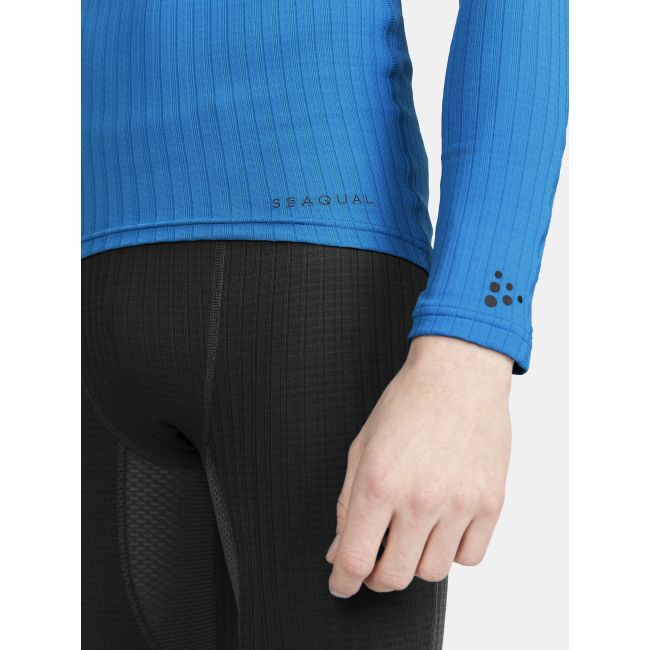 Craft Active Extreme X Zip LS – Bluză strat de bază cu fermoar scurt - Albastru