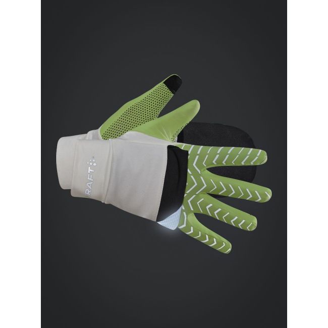 Craft ADV Lumen Hybrid Glove – Mănuși de alergare hibride reflectorizante - Alb