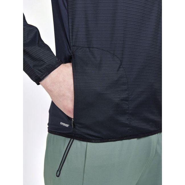 Craft PRO Hypervent LS Wind Top – Bluză de alergare ultraușoară anti-vânt - Negru
