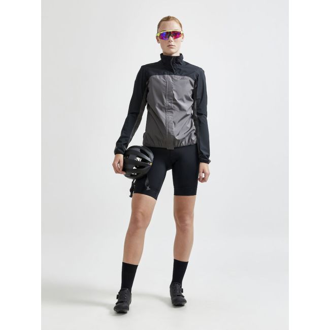 Craft Core Endur Hydro Jacket W – Geacă de ploaie de ciclism - Negru cu gri