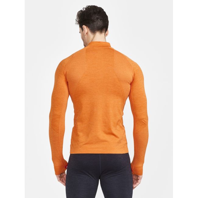 Craft Core Dry Active Comfort HZ – Bluză strat de bază cu fermoar scurt - Portocaliu