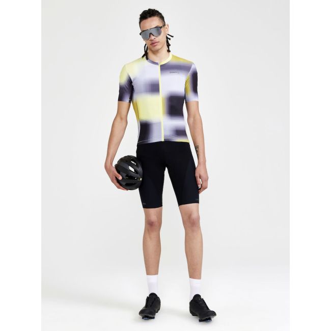 Craft ADV Aero Jersey – Tricou de ciclism aero ultraușor - Gri închis cu galben