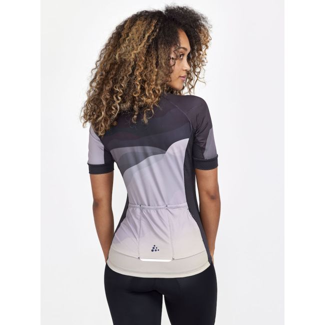 Craft ADV Endur Graphic Jersey W – Tricou de ciclism cu imprimeu - Bej cu model