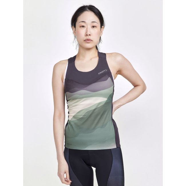 Craft ADV Endur Singlet W – Maiou de ciclism - Gri închis cu model