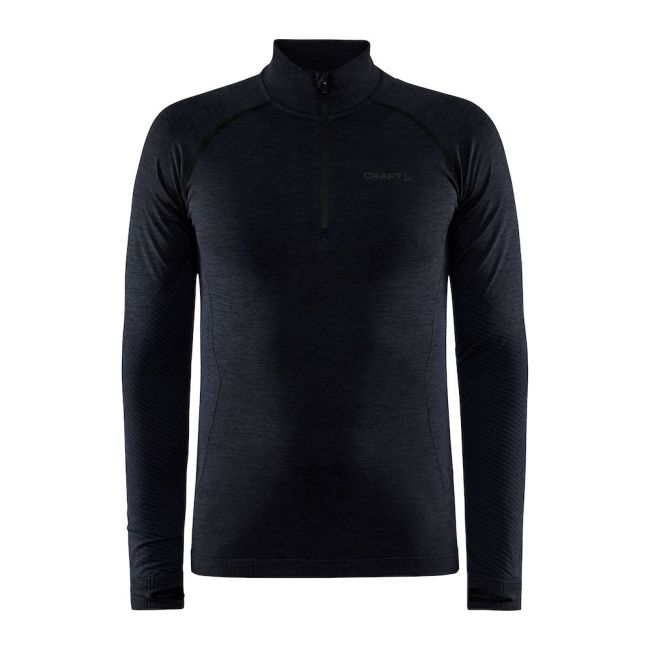 Craft Core Dry Active Comfort HZ – Bluză strat de bază cu fermoar scurt - Negru