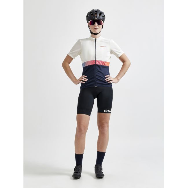 Craft Core Endur Jersey W – Tricou de ciclism - Alb/gri cu albastru închis