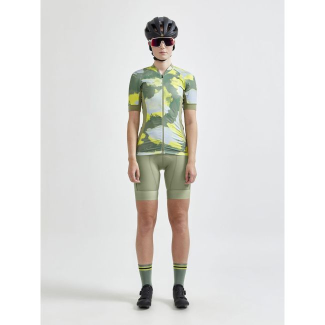 Craft ADV Endur Graphic Jersey W – Tricou de ciclism cu imprimeu - Verde închis cu albastru
