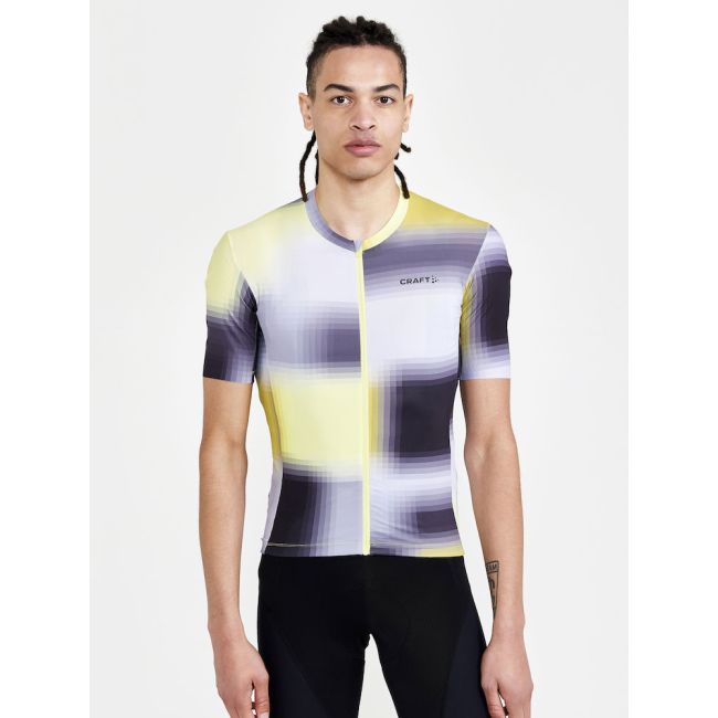 Craft ADV Aero Jersey – Tricou de ciclism aero ultraușor - Gri închis cu galben