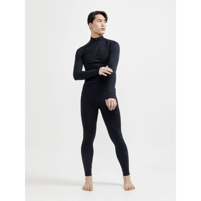 Craft Core Dry Active Comfort HZ – Bluză strat de bază cu fermoar scurt - Negru