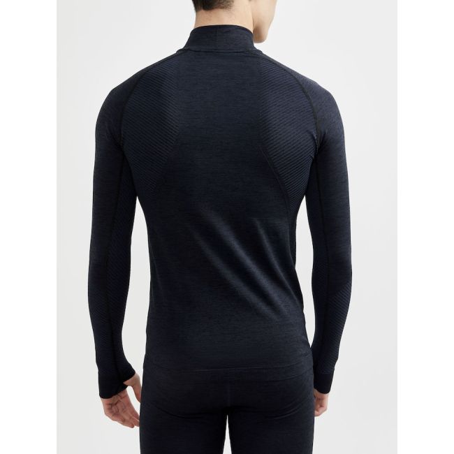Craft Core Dry Active Comfort HZ – Bluză strat de bază cu fermoar scurt - Negru