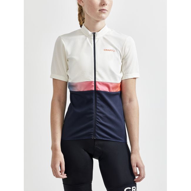 Craft Core Endur Jersey W – Tricou de ciclism - Alb/gri cu albastru închis
