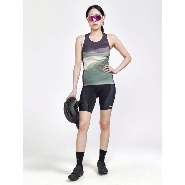 Craft ADV Endur Singlet W – Maiou de ciclism - Gri închis cu model
