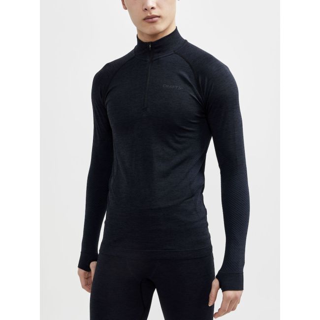 Craft Core Dry Active Comfort HZ – Bluză strat de bază cu fermoar scurt - Negru