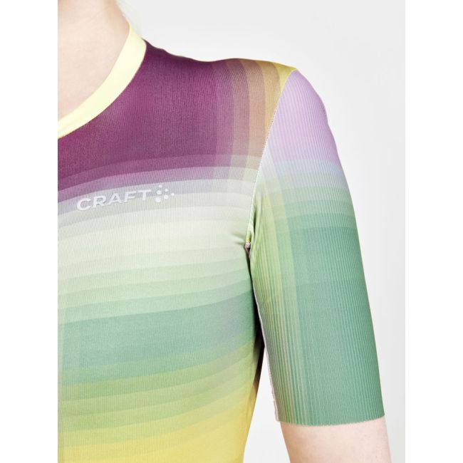 Craft ADV Aero Jersey W – Tricou de ciclism aero ultraușor - Verde cu mov
