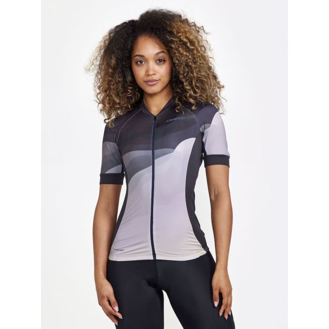 Craft ADV Endur Graphic Jersey W – Tricou de ciclism cu imprimeu - Bej cu model