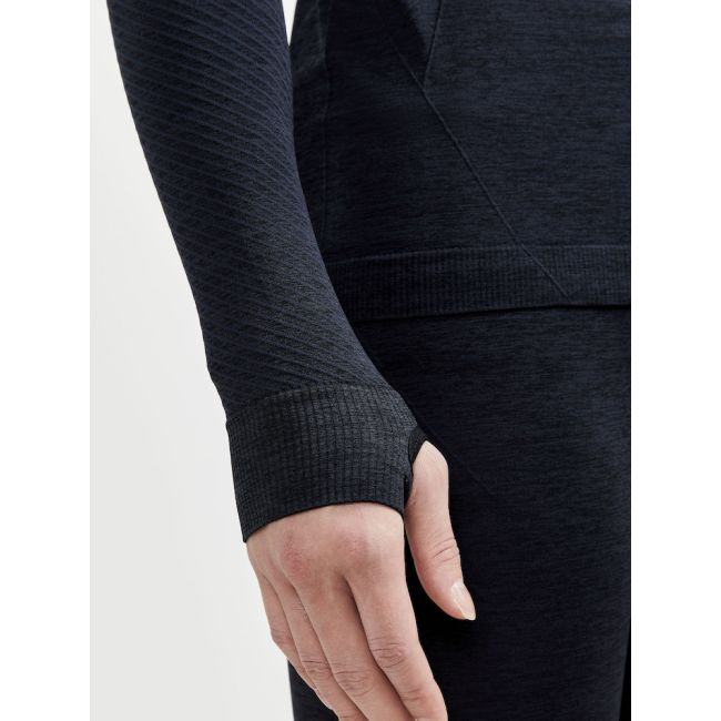 Craft Core Dry Active Comfort HZ – Bluză strat de bază cu fermoar scurt - Negru