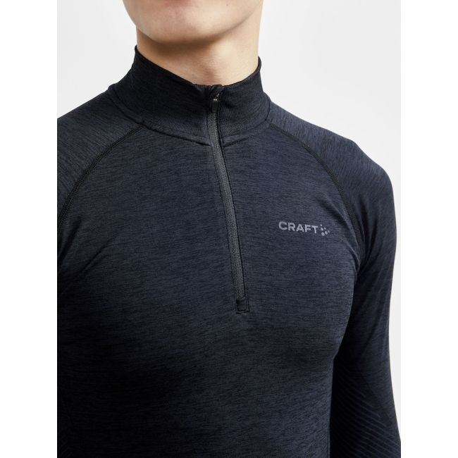 Craft Core Dry Active Comfort HZ – Bluză strat de bază cu fermoar scurt - Negru