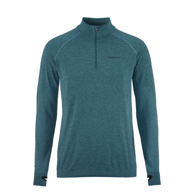 Craft Core Dry Active Comfort HZ – Bluză strat de bază cu fermoar scurt - Verde