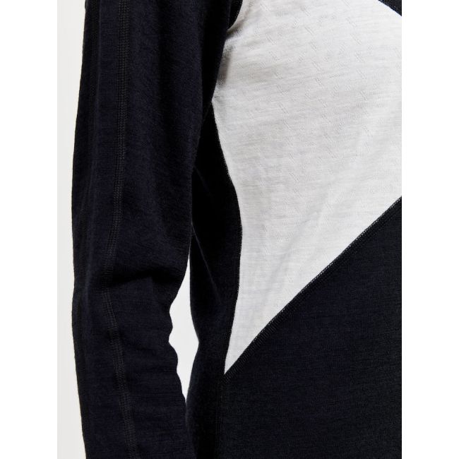 Craft ADV Nordic Wool HZ W – Bluză cu merinos și fermoar scurt - Negru