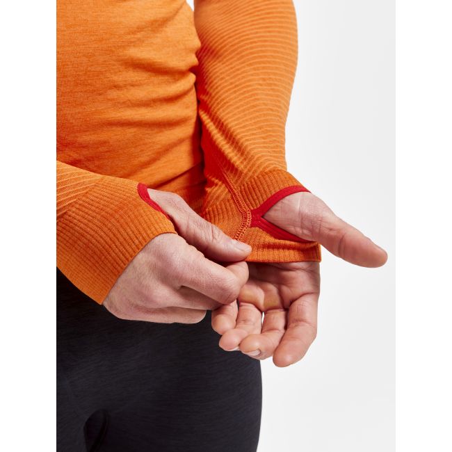 Craft Core Dry Active Comfort HZ – Bluză strat de bază cu fermoar scurt - Portocaliu